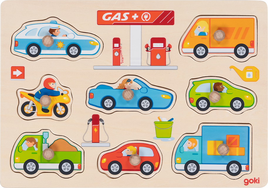 Steckpuzzle Tankstelle 8 Teile