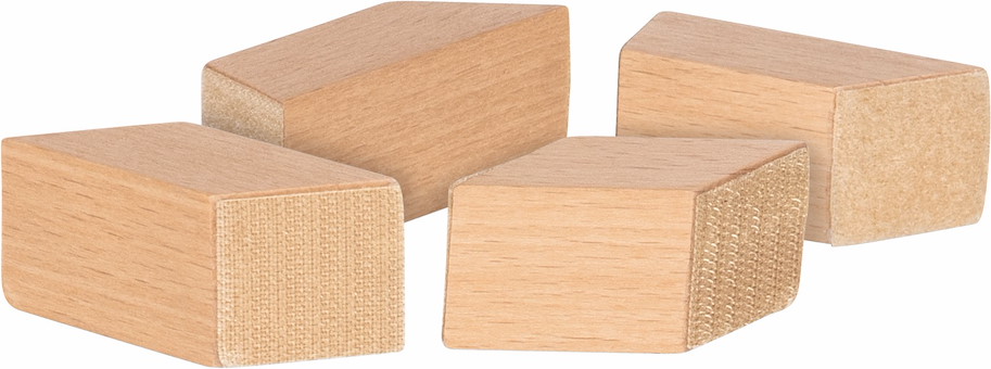 Holzbausteine mit Klettverbindungen und Säge 11 Teile