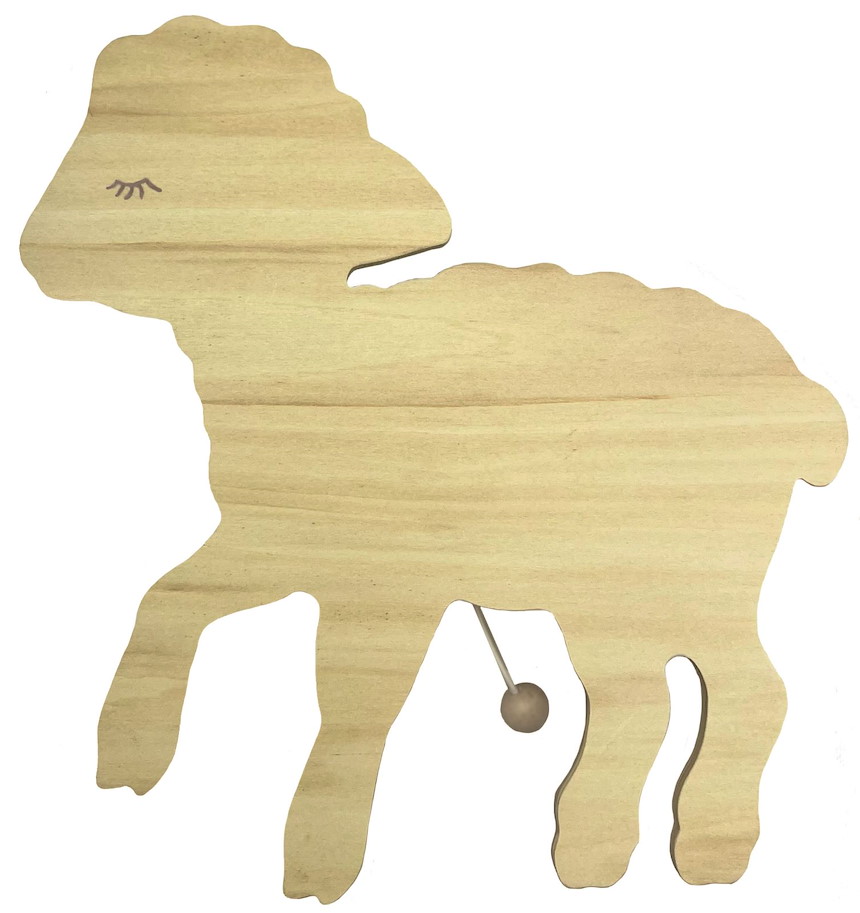 Holz Wandspieluhr Schaf Mary