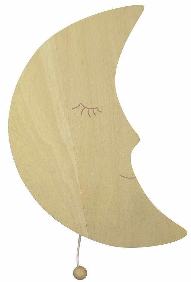 Holz Wandspieluhr Mond