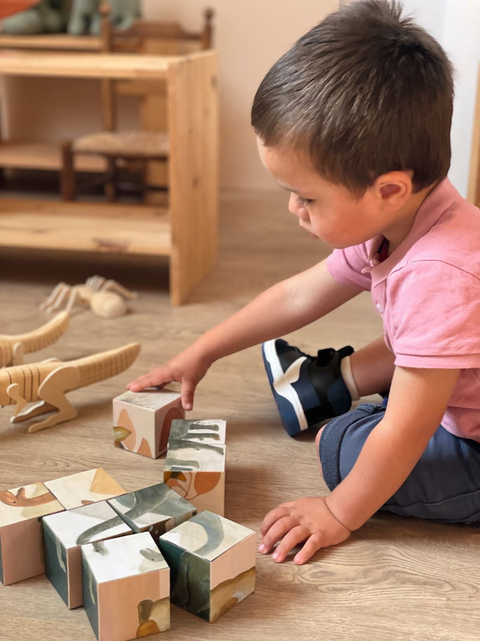 Würfelpuzzle Dino