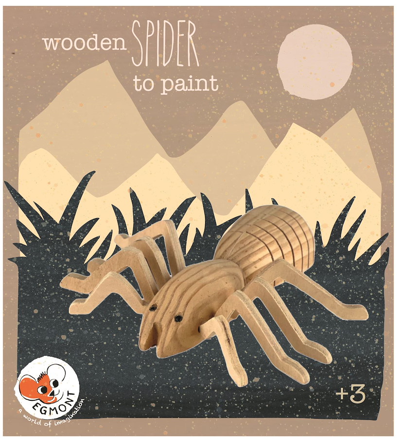 Spinne aus Holz zum Bemalen