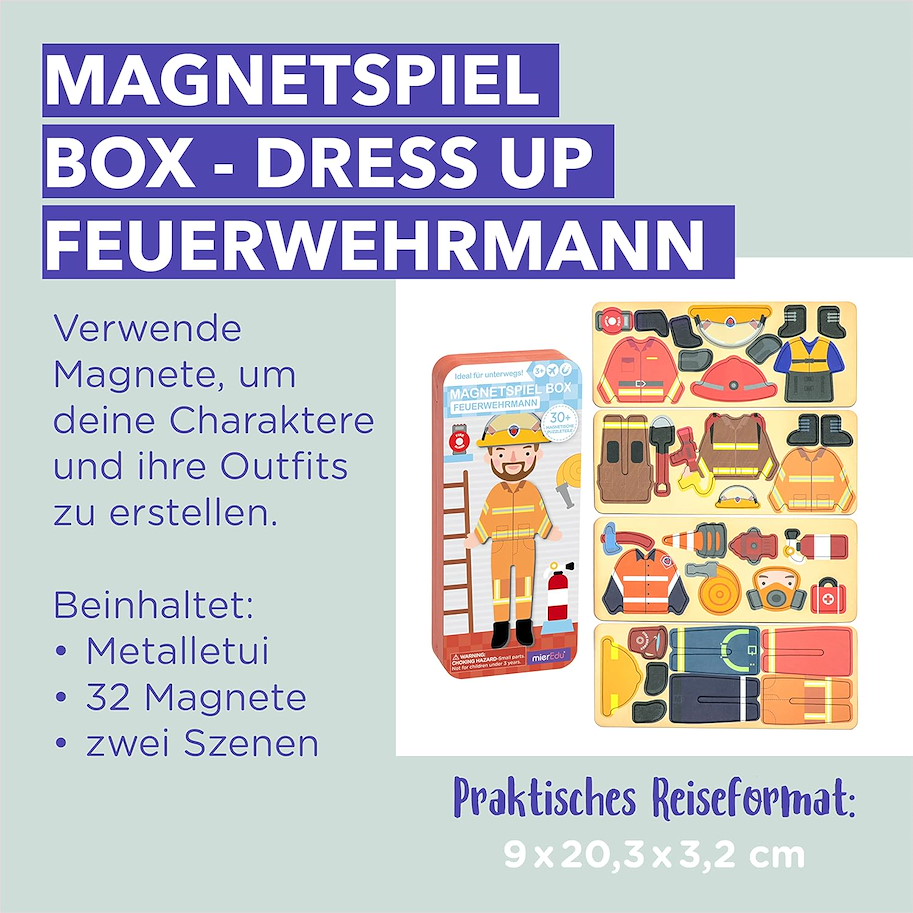 Reise-Magnetspielbox - Feuerwehrmann