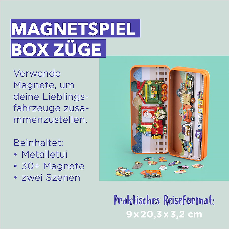 Reise-Magnetspielbox - Züge