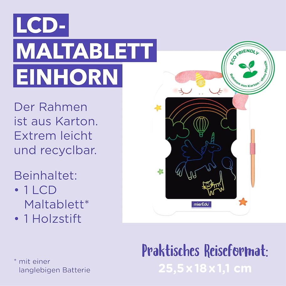 LCD Zeichentafel - Einhorn