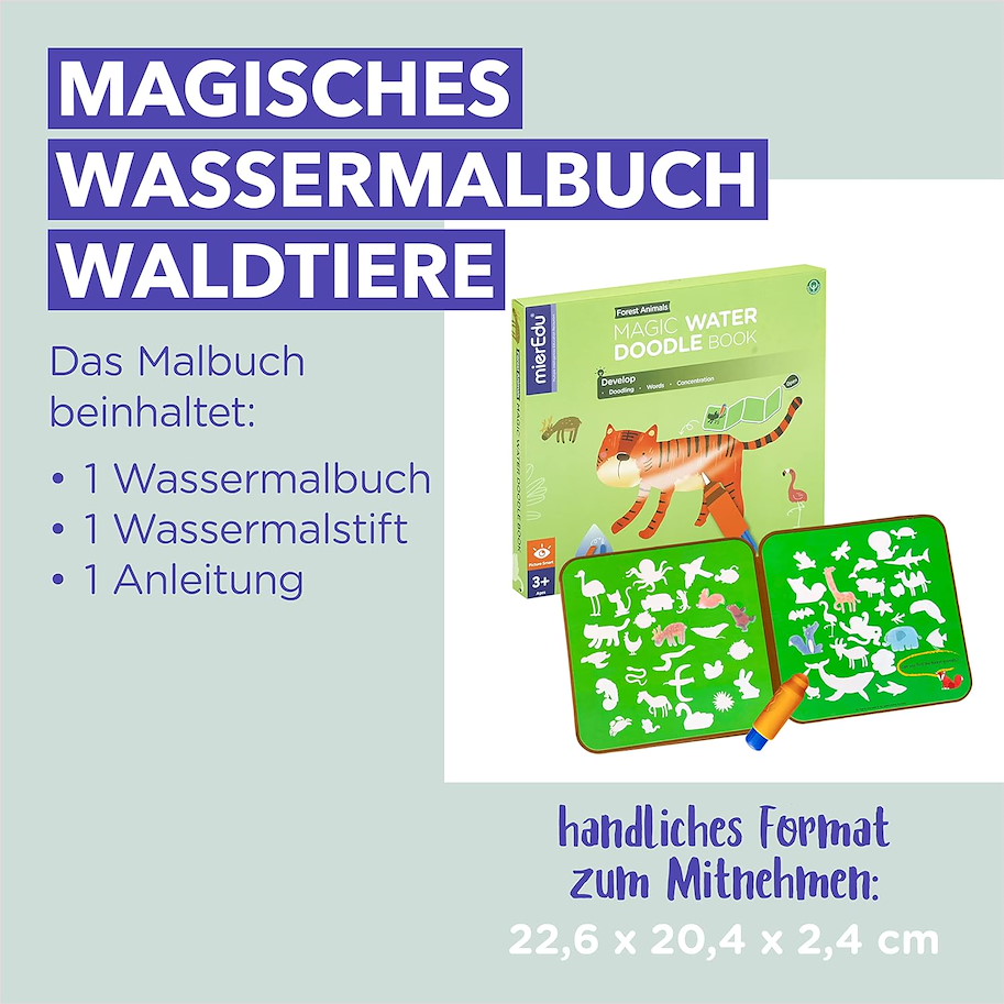 Magisches Wassermalbuch - Waldtiere