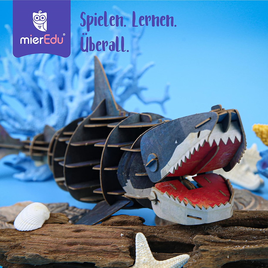 Eco 3D Puzzle - Der weiße Hai (beweglich), 113 Teile