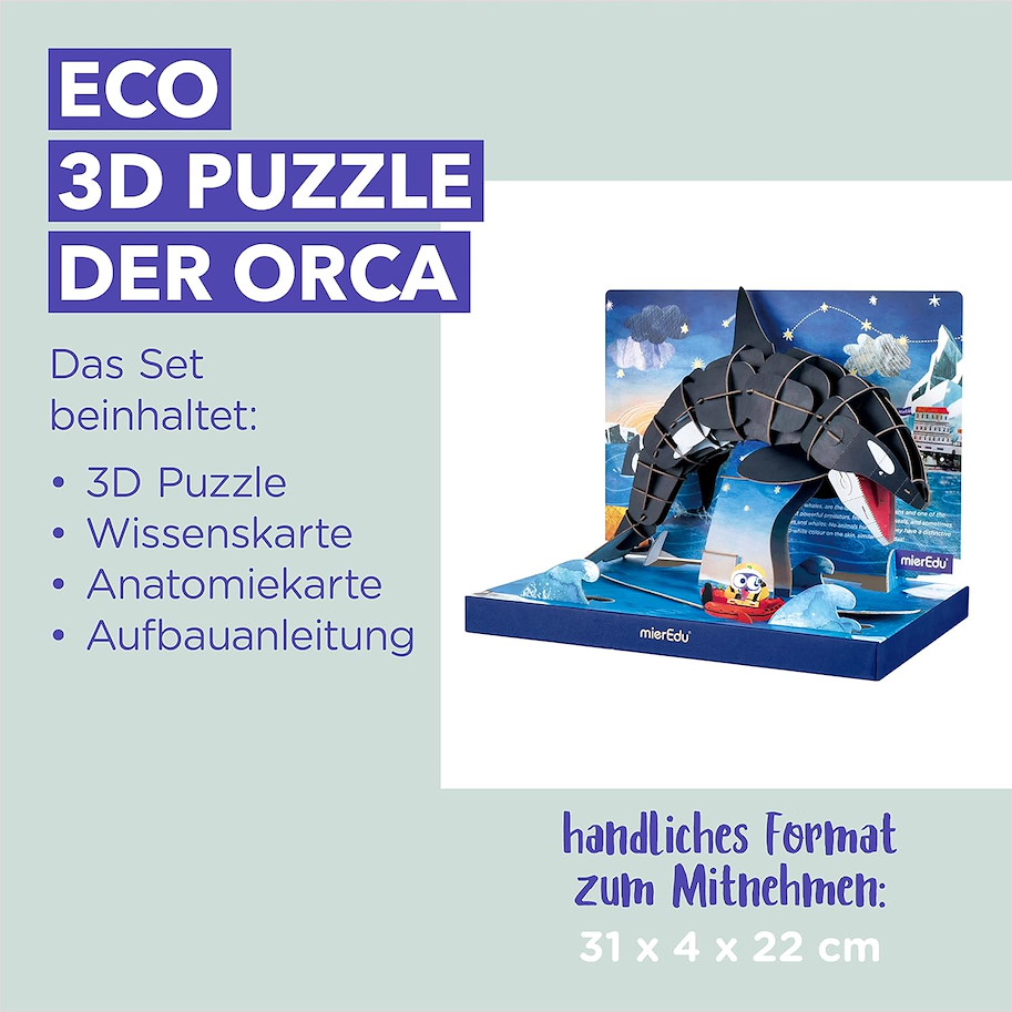 Eco 3D Puzzle - Der Orca (beweglich), 85 Teile