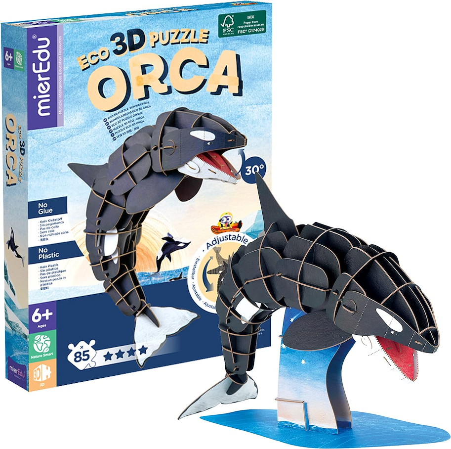 Eco 3D Puzzle - Der Orca (beweglich), 85 Teile