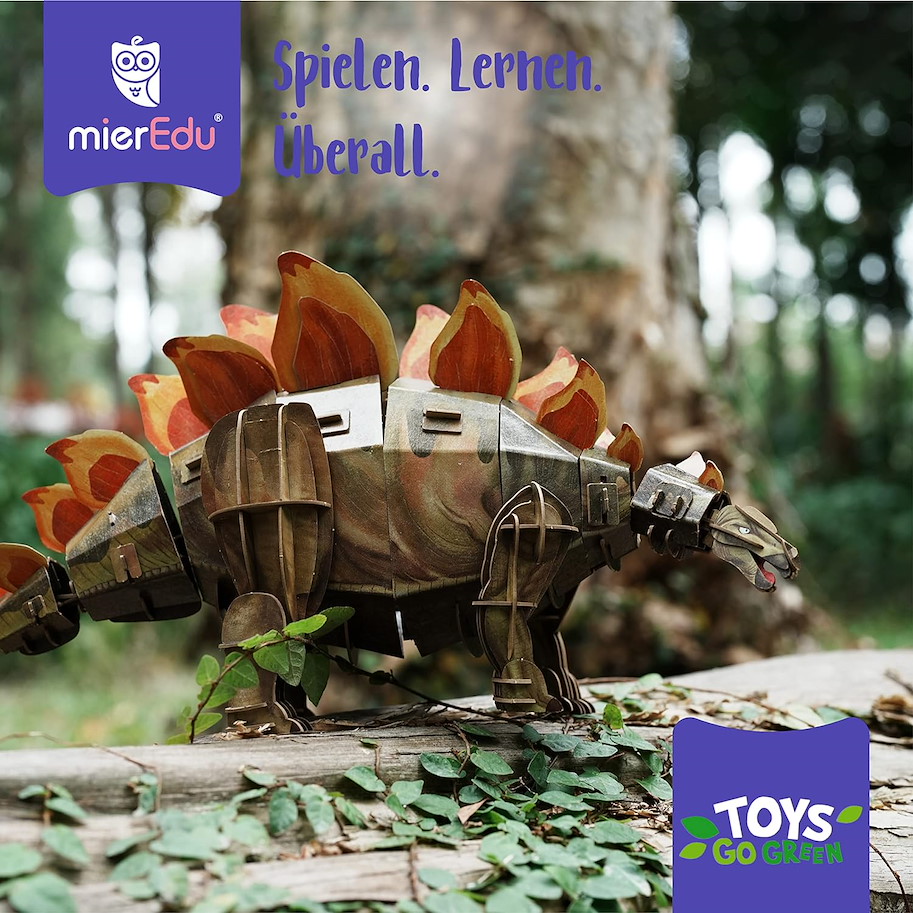 Eco 3D Puzzle - Stegosaurus (beweglich), 154 Teile