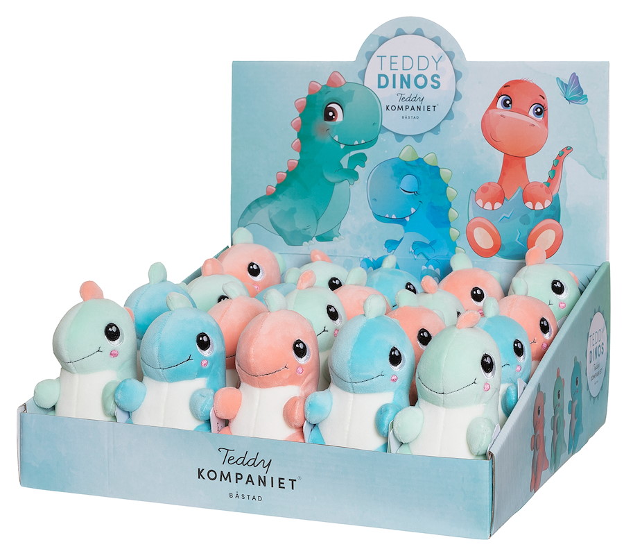 Squeezie Dino, 3-fach sortiert, 15  cm, Display à 20 Stk.