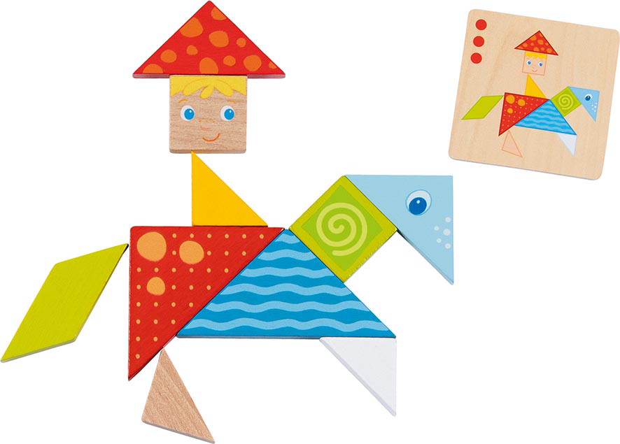 Bunte Tangram Welt