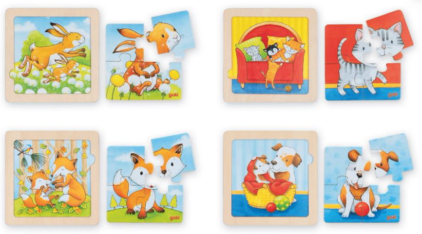Hintergrundbildpuzzle Tierkinder