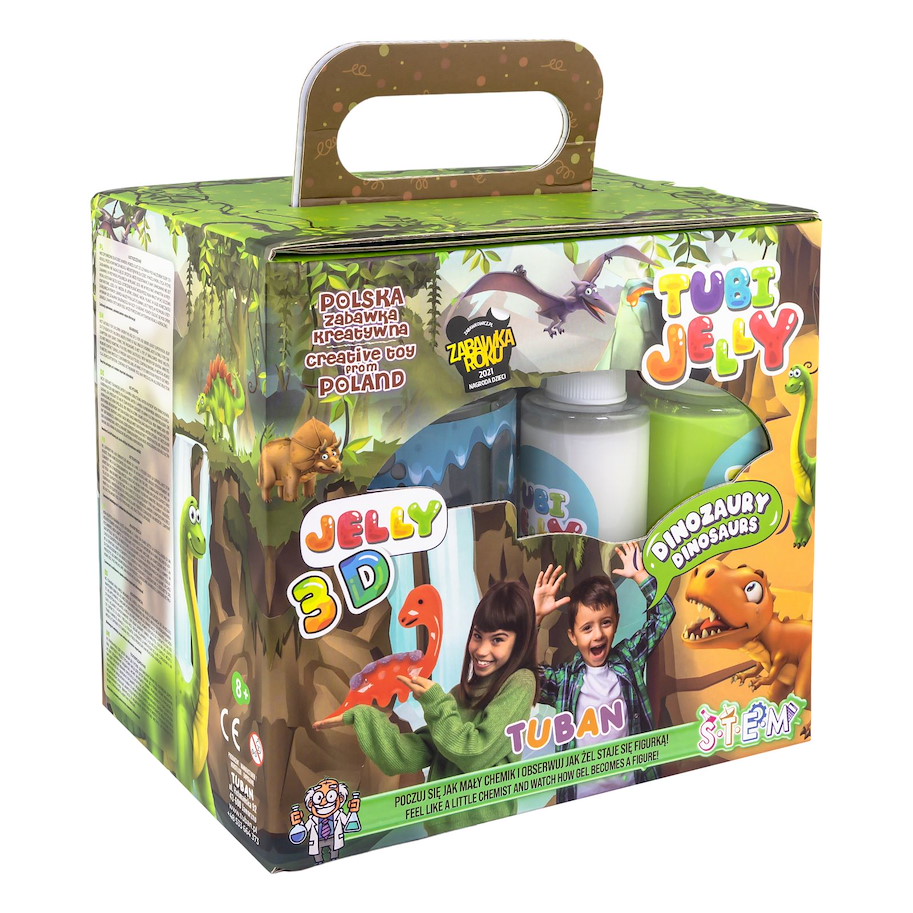 Gelee Set 6 Farben & kleines Aquarium Dinosaurier
