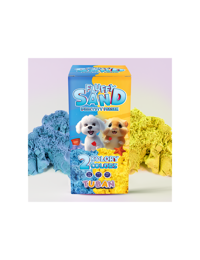 Fluffy Sand blau & gelb je 90 g