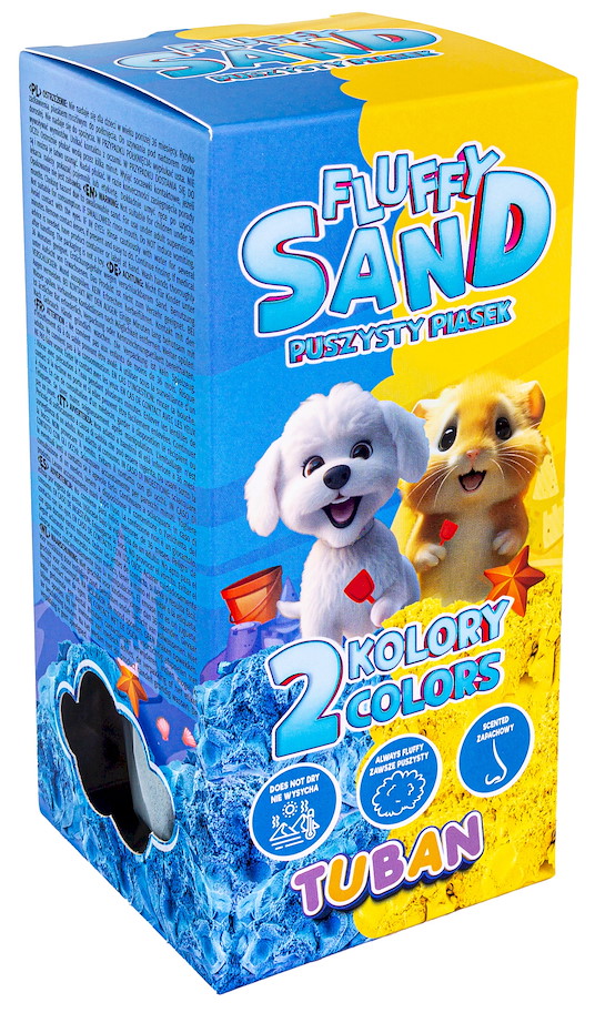 Fluffy Sand blau & gelb je 90 g