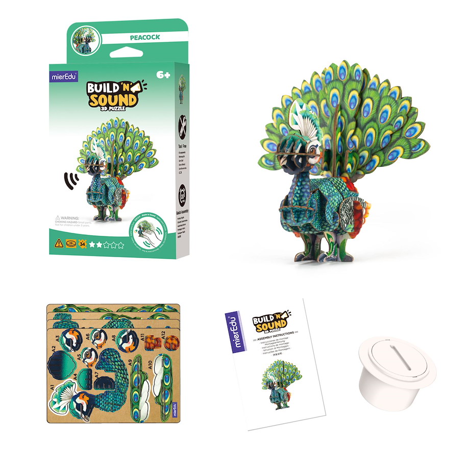 Soundwunder 3D Puzzle Pfau