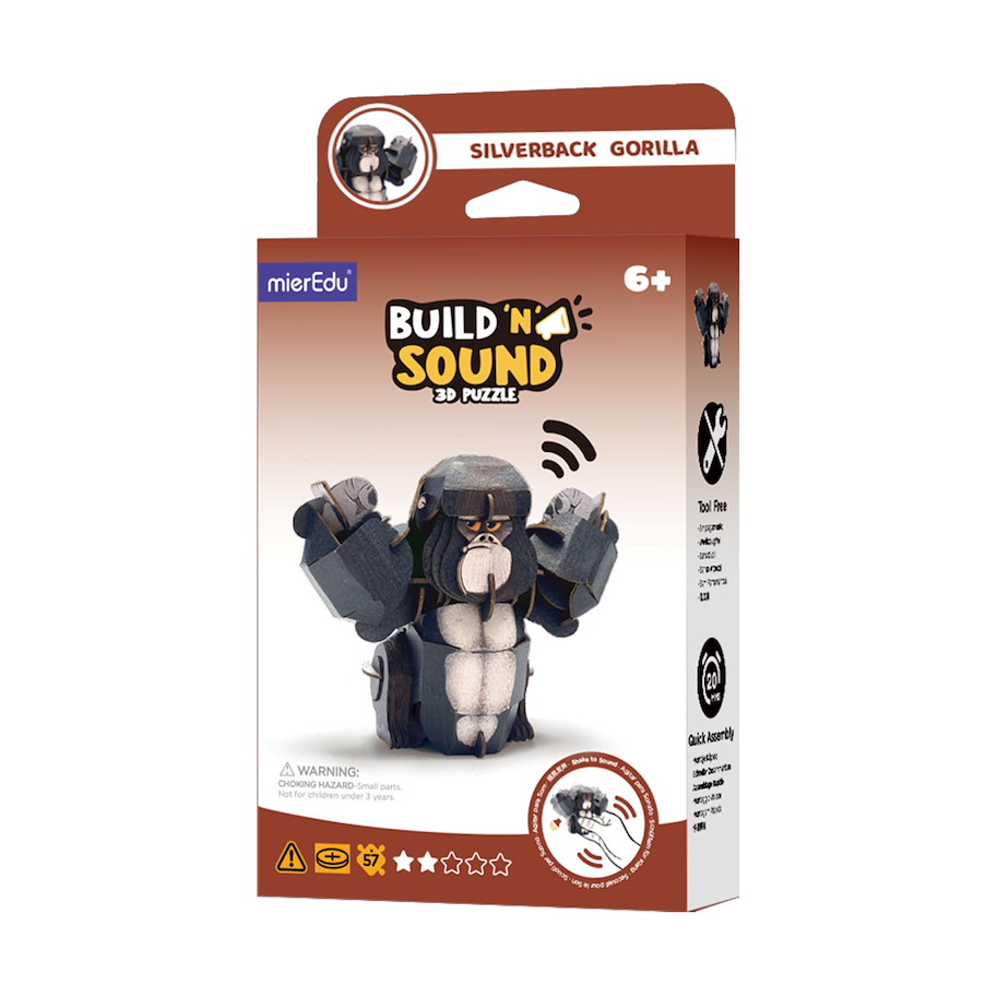 Soundwunder 3D Puzzle Silberrücken-Gorilla