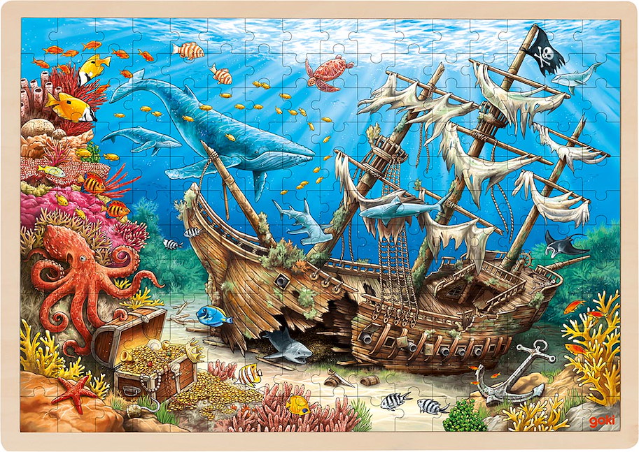 Einlegepuzzle Versunkenes Schiff, Santa Elena