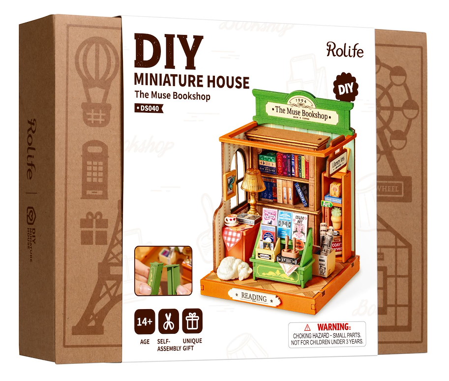 Mini-Modellbausatz 'Bookshop'