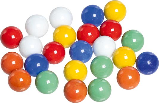 Glasmurmeln unifarben