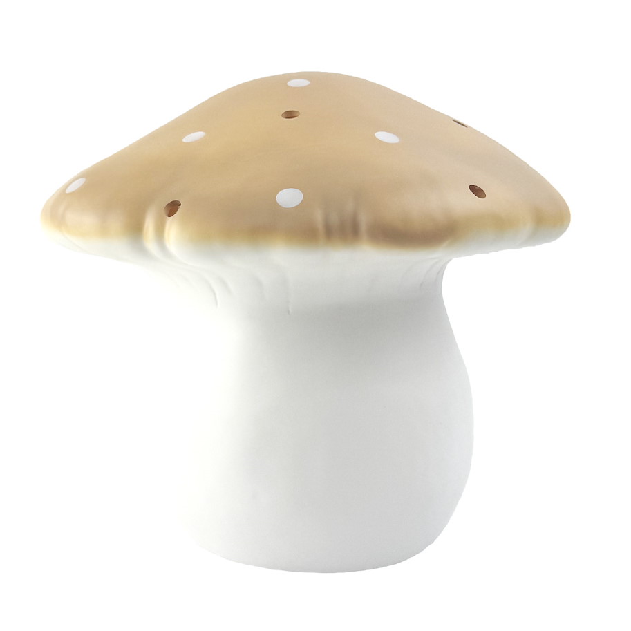 Nachtlicht grosser Pilz Mokka