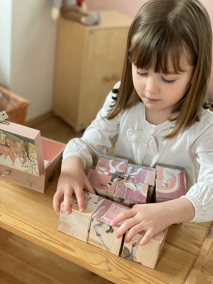 Würfelpuzzle Prinzessin 9-teilig