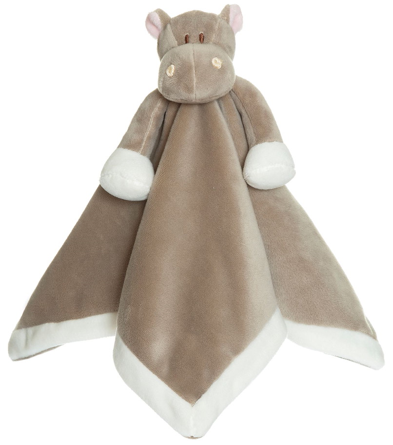 Schmusetuch Nilpferd braun 35  cm