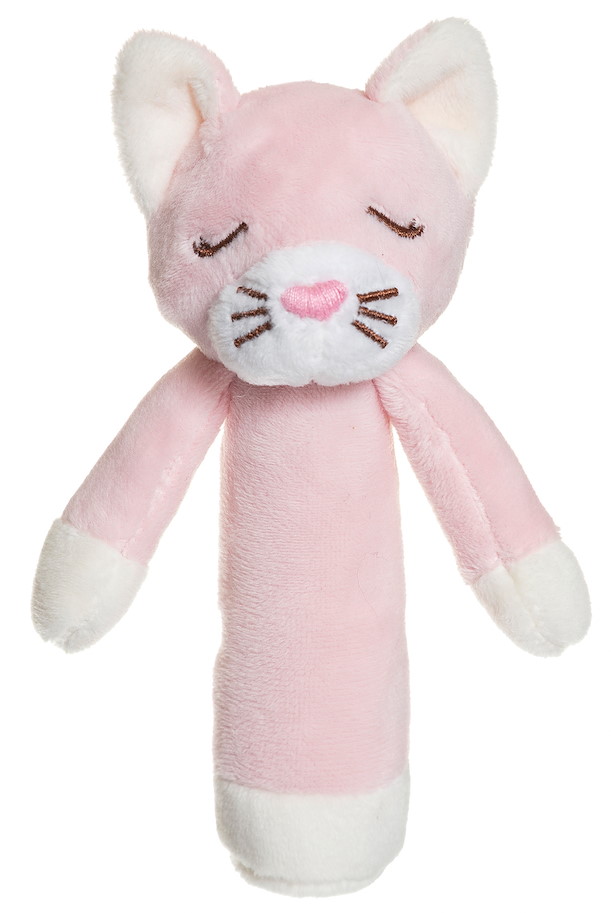 Rassel Kätzchen pink 14  cm