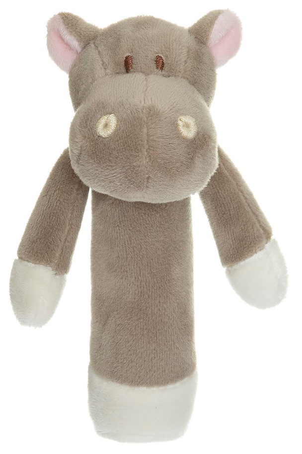 Rassel Nilpferd braun 14  cm