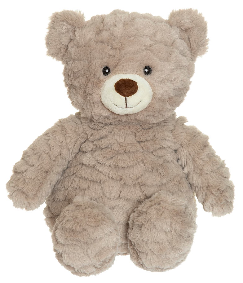 Wärmekissen Teddybär braun mit gewelltem Fell 35  cm
