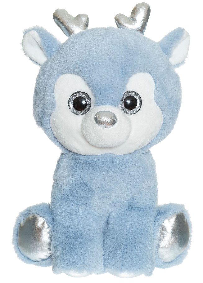 Plüsch Hirsch Tea blau silber 25  cm