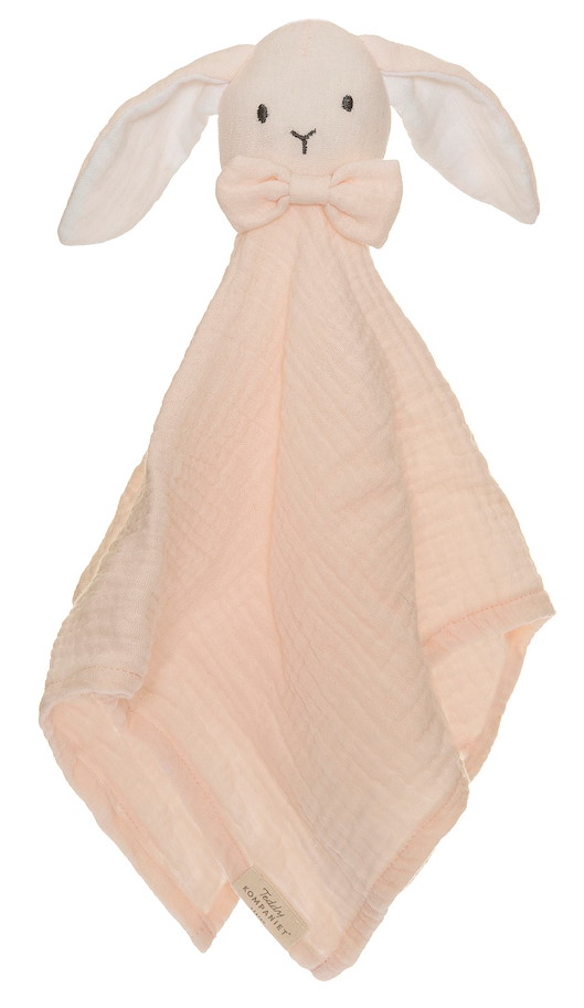 Schmusetuch Hase pink 40  cm aus BIO-Baumwolle