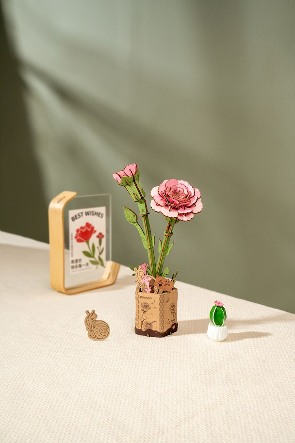 Holzbausatz Nelke rosa