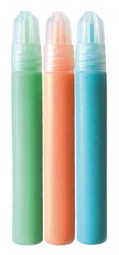 Leuchtstifte Glow in the Dark farbig, 3 Stück