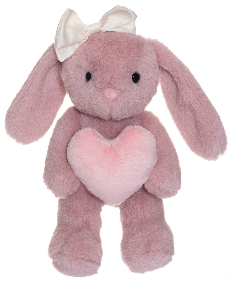 Plüsch Hase Tyra altrosa mit Herz und Masche 20  cm