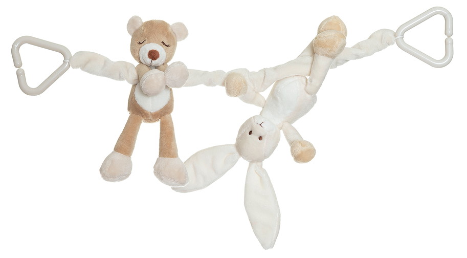 Diinglisar Kinderwagenkette Hase & Teddybär 40  cm