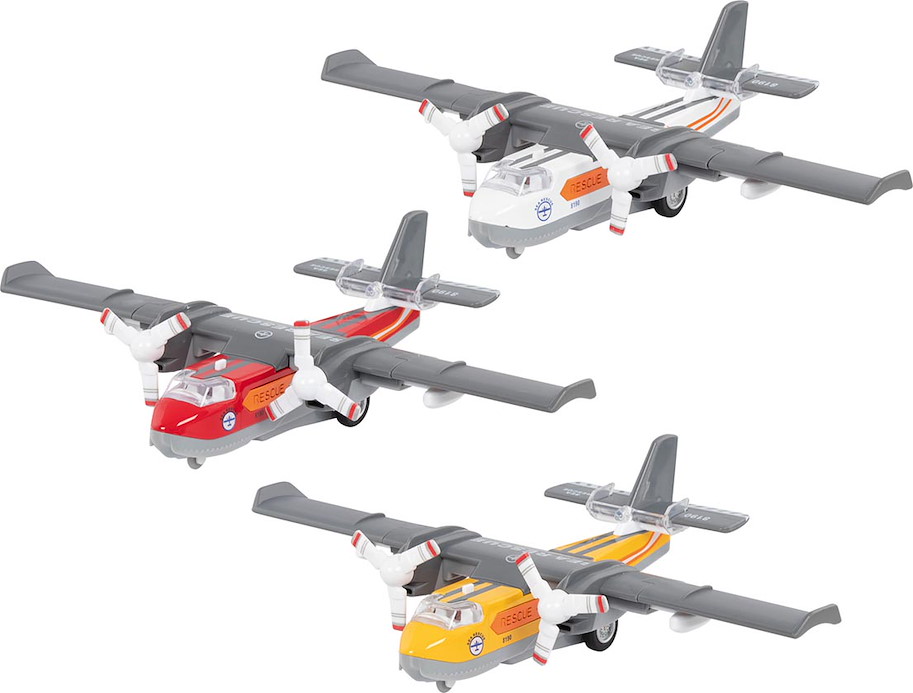 Flugzeuge mit Geräusch und Licht aus Spritzguss, 3er Set