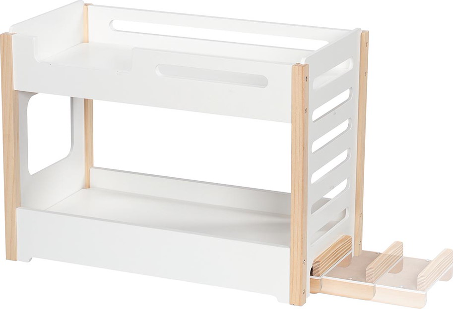 Puppen-Etagenbett mit Rutsche (ohne Puppen & Bettzeug)