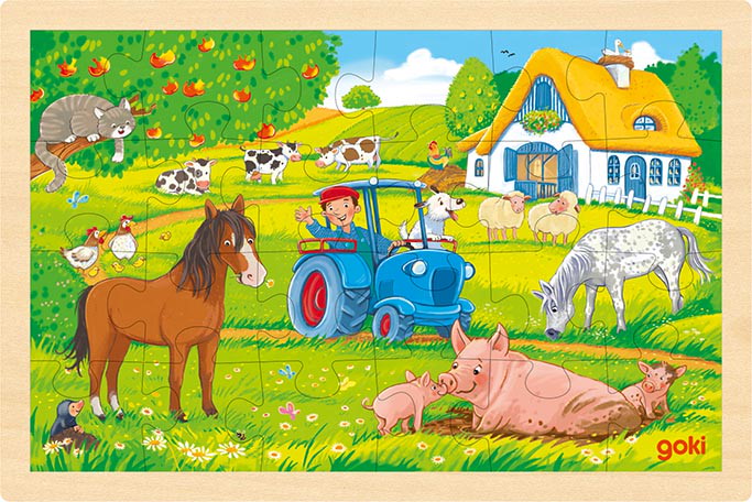 Einlegepuzzle Bauernhof, 24 Teile