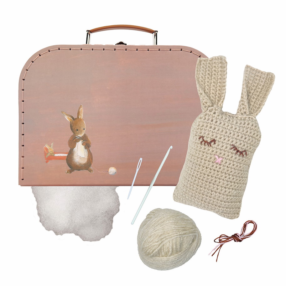 Häkelset Hase im Köfferchen
