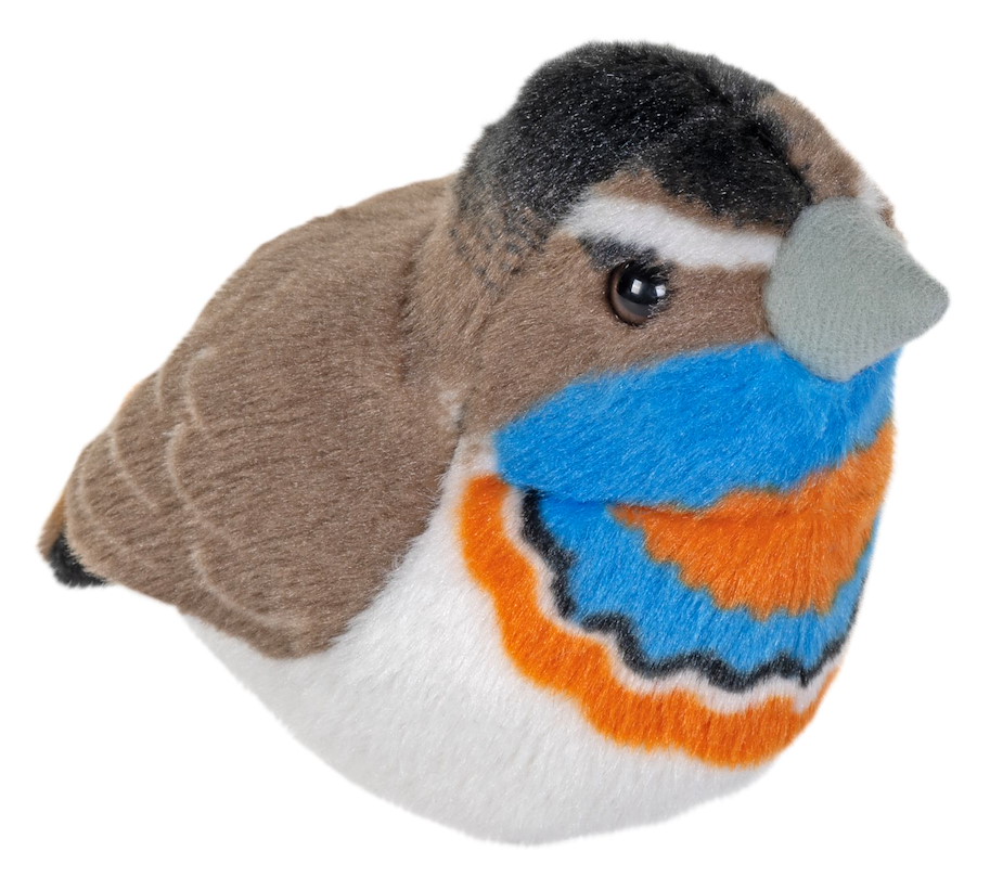 Plüsch Blaukehlchen singend RSPB Birds 18 cm mit echten Vogelstimmen