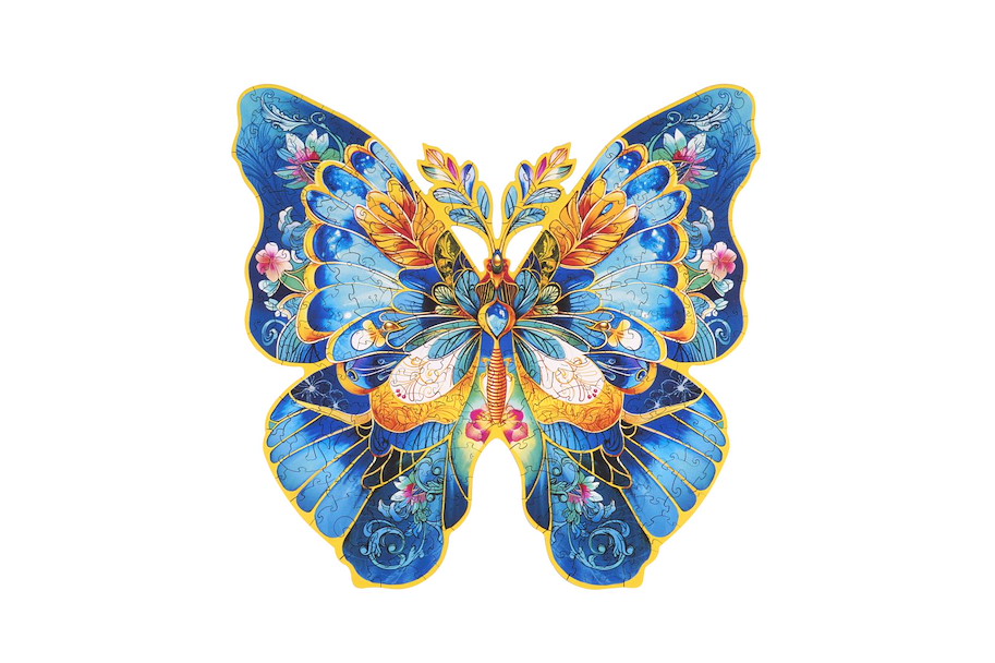Holzpuzzle 'MORPHO HELENA'