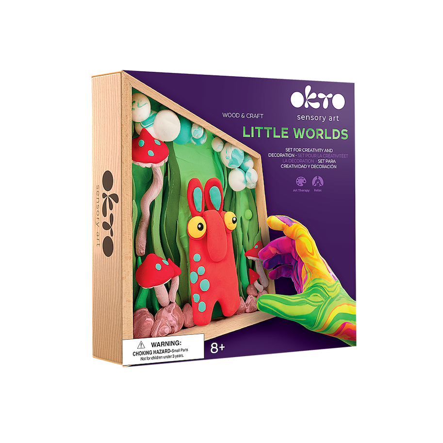 Kleine Welt 3D 'Troll' im Holzkasten
