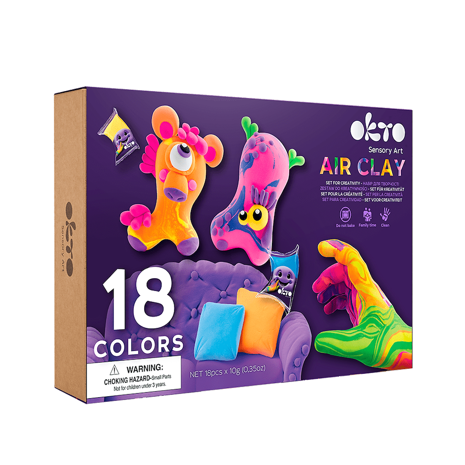Air Clay Modellierset Set 18 Farben