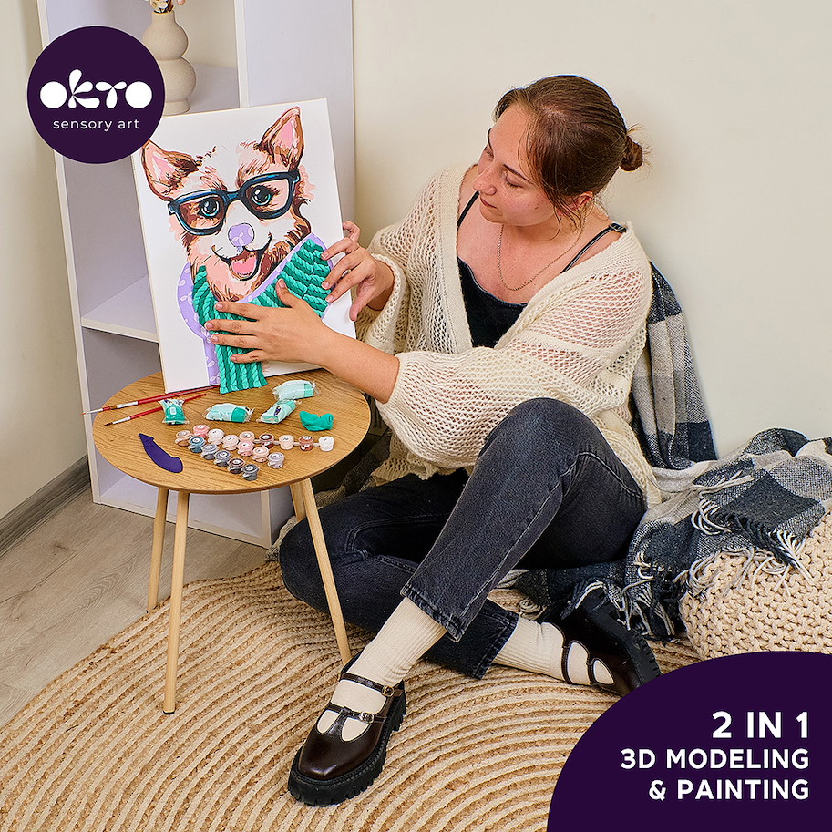 3D Modellier- und Malset Fashion Dog