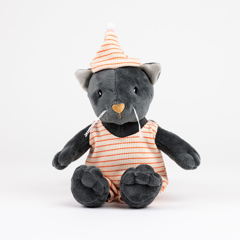 Plüsch Katze Malo in Kleidern 26 cm