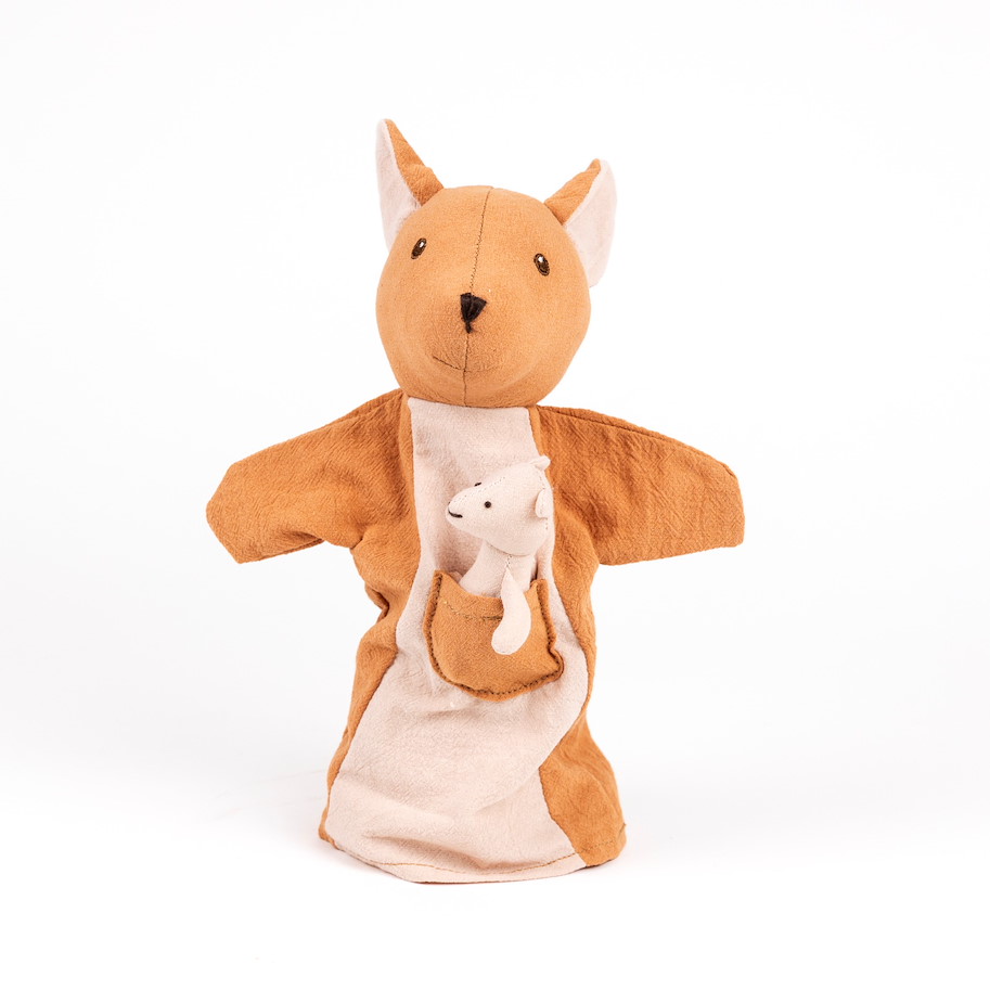 Handpuppe Känguruh mit Baby