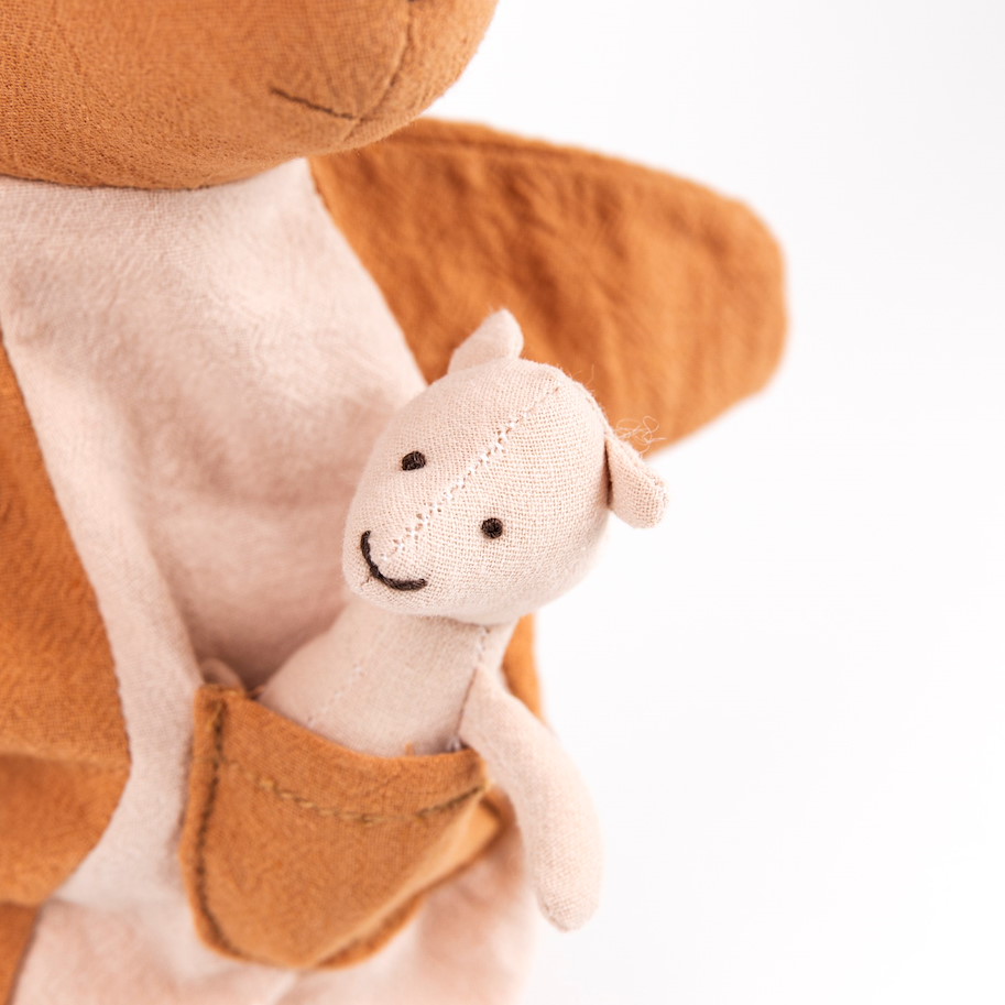 Handpuppe Känguruh mit Baby