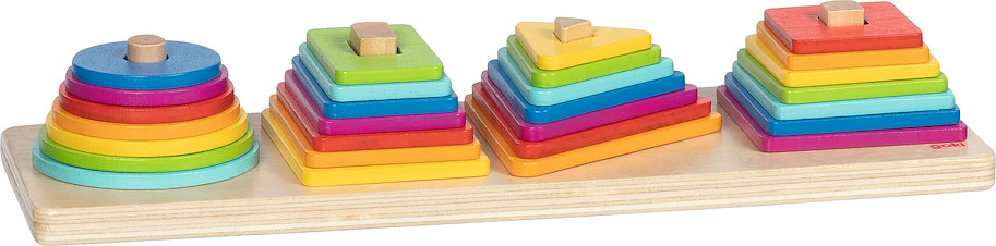 Sortierspiel Farben- und Formenpyramiden